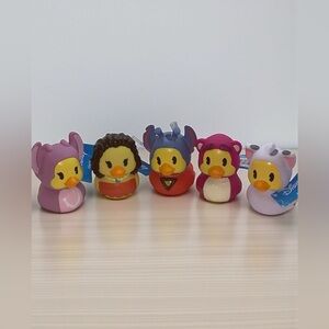 Disney Tubbz Bath Ducks Lot of 5 | Angel, Moana, Experiment 626, Lotso, Pua